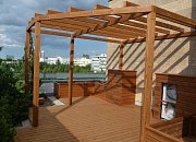 Terasa s pergolou thermowood